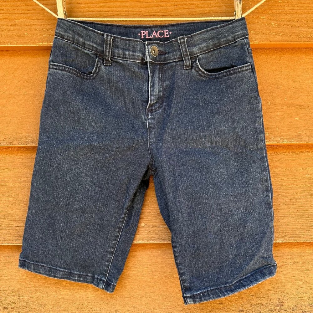 Girls Blue Denim Jean Shorts Size 12 By The Childrens Place With Classic 5-Pocke